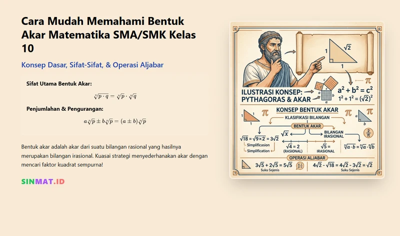 Cara Mudah Memahami Bentuk Akar Matematika SMA/SMK Kelas 10