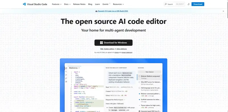 Halaman Download Resmi VS Code