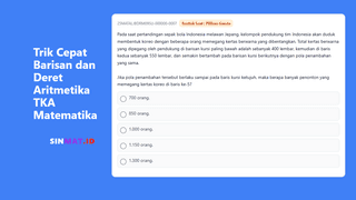 Trik Cepat Barisan Dan Deret Aritmetika TKA Matematika
